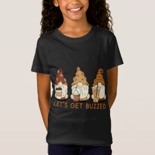 Camiseta Vamos Sente Gnomos Cute Engraçados Dizendo Café