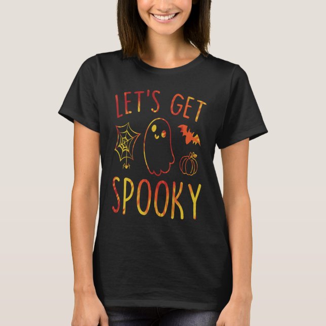 Camiseta Vamos Sente-se Feliz Halloween Vibes Feliz Hallowe (Frente)