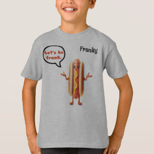Camiseta "Vamos ser Frank" Hotdog Personalizalbe Pun Boy