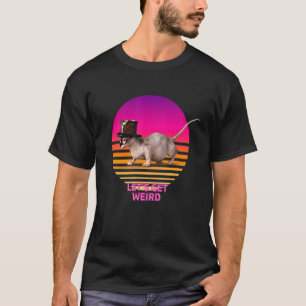 Camiseta Vamos Ser Gato Sphynx Estranho Com Um Chapéu Felin