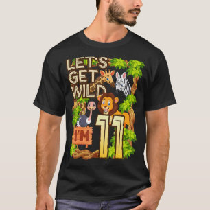 Camiseta Vamos ser selvagem sou 11 animal do zoológico Safa