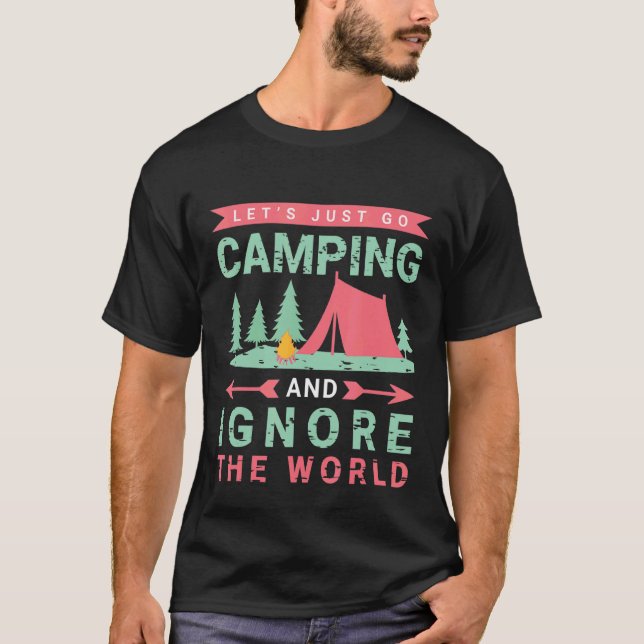Camiseta Vamos simplesmente acampará e aproveitará o advent (Frente)