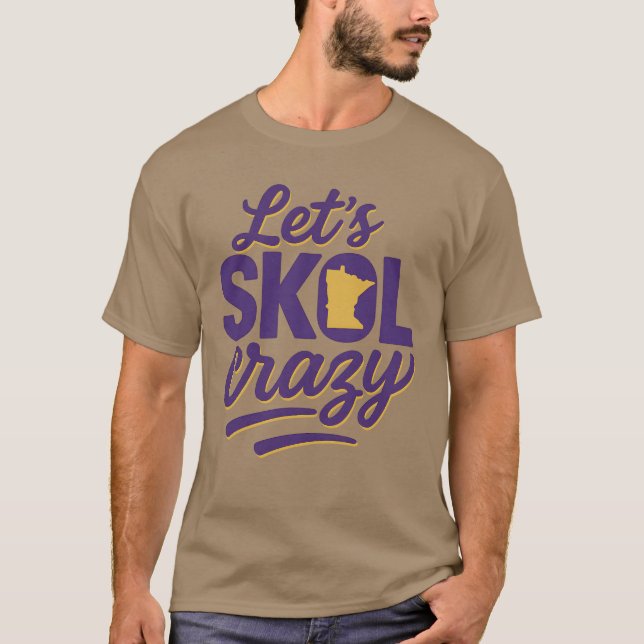 Camiseta Vamos Skol Crazy Minnesota (Frente)