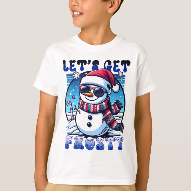 Camiseta Vamos Snowman Congelado de Natal (Frente)