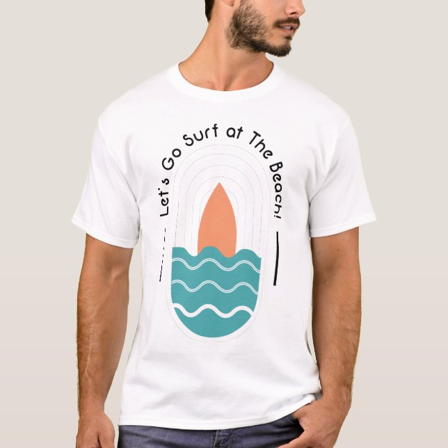 Camiseta Vamos Surf na praia (Frente)