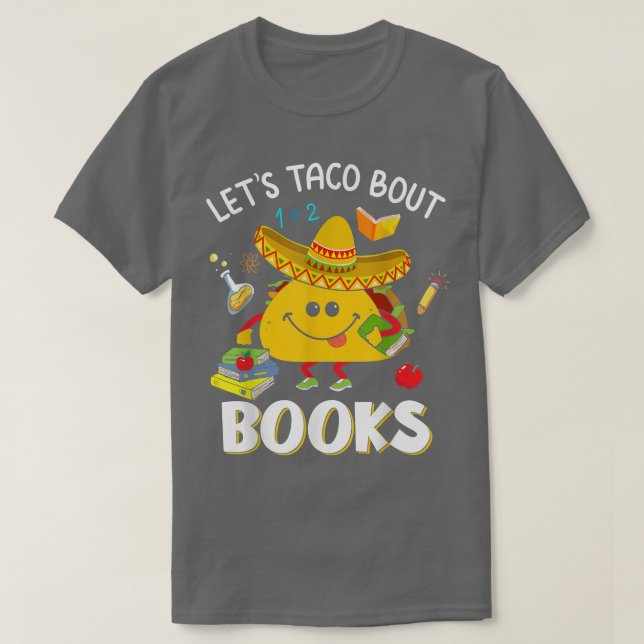 Camiseta Vamos Taco 'Bout Books - Livro Cinco de Mayo (Frente do Design)