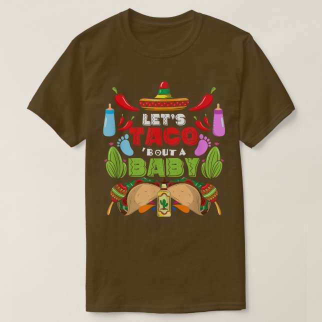 Camiseta Vamos Taco Sobre Um Bebê De Gravidez Cinco De Mayo (Frente do Design)