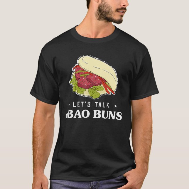 Camiseta Vamos Talk Foodie Pun Asiático Comida Bao Buns (Frente)