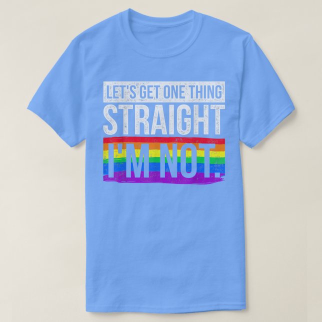 Camiseta Vamos Ter Uma Coisa Hetero Não Sou LGBT  (Frente do Design)
