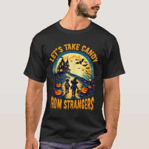 Camiseta Vamos Tirar Doces Do Dia de as Bruxas engraçado Es