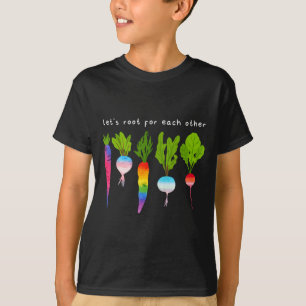 Camiseta Vamos torcer um pelo outro plantas arco-íris lgbt