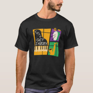 Camiseta Vamos Traz Jazzy Mardi Gras Mardigrame Carne
