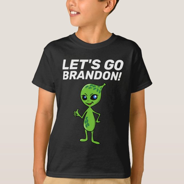 Camiseta VAMOS VÁ BRANDON! T-SHIRTS DE GAROTOS DE alienígen (Frente)