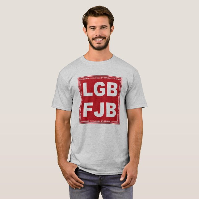 Camiseta Vamos Vai Brandon! F**k Joe Biden LGB FJB (Frente Completa)