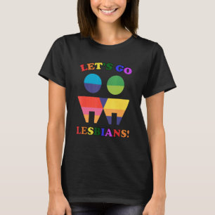 Camiseta Vamos vai para lésbicas! Orgulho lésbico_4