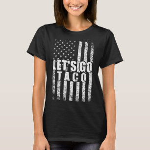 Camiseta Vamos Vai Taco Usa Bandeira Americana Homens Engra