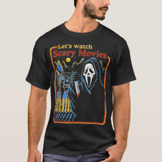Camiseta Vamos Ver Filmes Assustadores Horror do Gritar T-