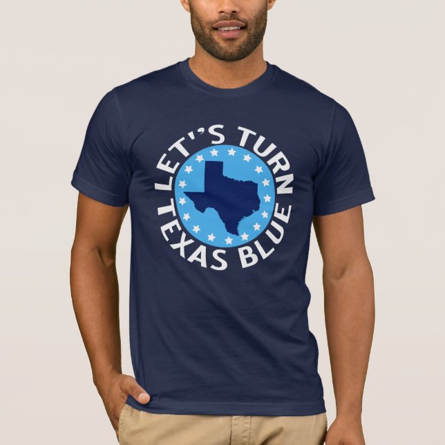 Camiseta Vamos vira Texas Blue Vote Democrata (Frente)