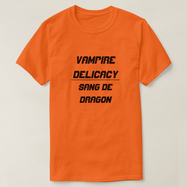 Camiseta Vampire Delicacy sang de dragon (Frente do Design)