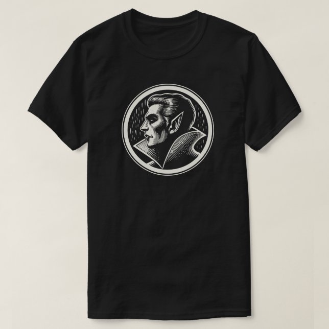 Camiseta Vampiro Assustador Horror Gótico (Frente do Design)