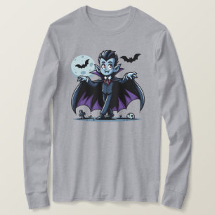 Camiseta Vampiro bonitinho e branco do Halloween