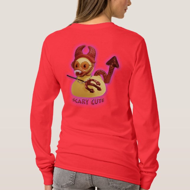 Camiseta Vampiro (bonito assustador) v2.0b Ducky (Verso)