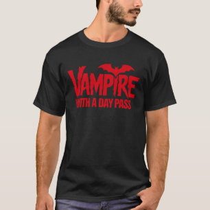 Camiseta Vampiro com um passe de dia morcegos horror assust