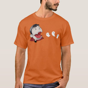 Camiseta Vampiro Comendo Fantasma Homens Mulheres