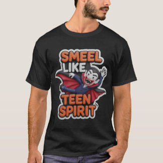 Camiseta Vampiro de Halloween CHEIRA COMO ESPÍRITO ADOLESCE