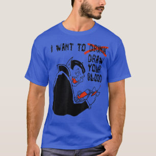 Camiseta Vampiro De Halloween Engraçado Para Flebotomistas