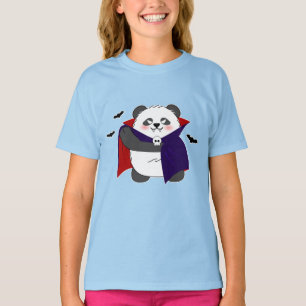 Camiseta Vampiro do Bebê Cute do Halloween Panda Dracula
