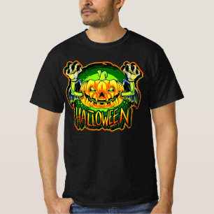 Camiseta Vampiro Pumpkin Bat Monster Atacando Mãos T-Shir