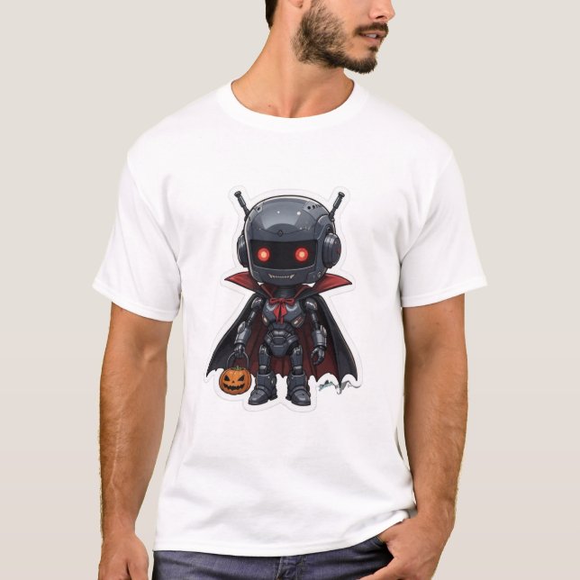 Camiseta Vampiro Robô Shirt T-Shirt Cute Sci-Fi (Frente)