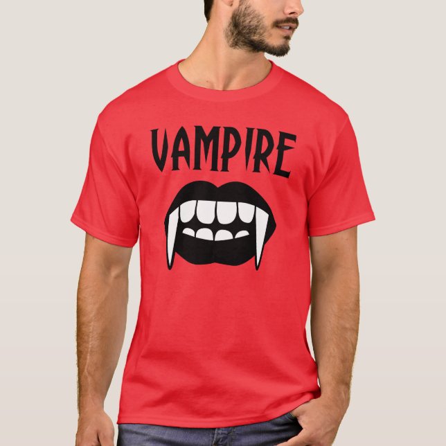 Camiseta Vampiro Vermelho Spooky Halloween (Frente)