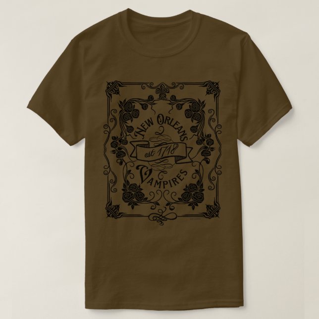 Camiseta Vampiros de Nova Orleans 1718 (Frente do Design)