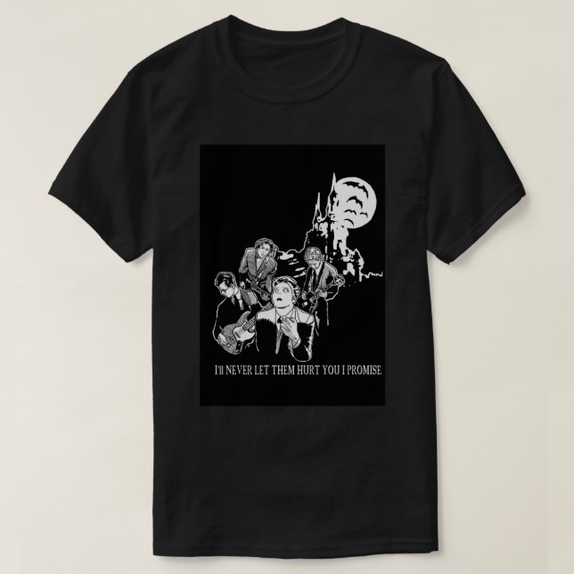 Camiseta Vampiros Nunca Irão Machucá-Lo Estilo De Manga Esp (Frente do Design)