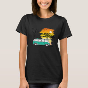 Camiseta Van Antiga Com Prancha de Surf Verão Retro da Cal