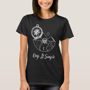 Camiseta Van & Compass Van Life Design Mantenha Simples