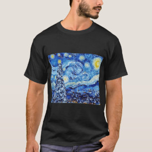 Camiseta Van Gogh - A Noite Estrelada - Natal Branco