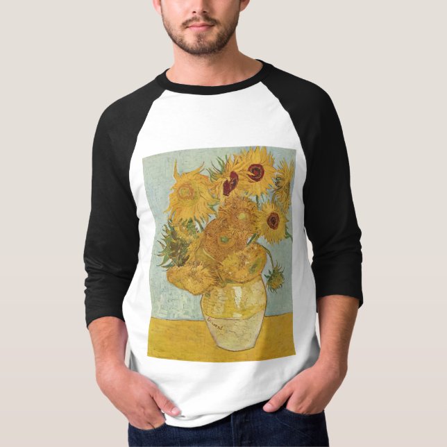 Camiseta Van Gogh - A Vida Estática: Vase com 12 Girassóis (Frente)