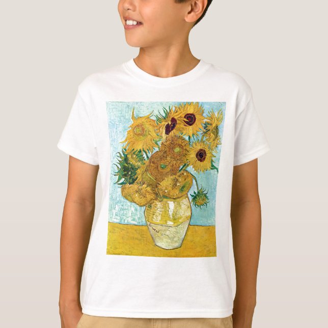Camiseta Van Gogh Ainda Vase com Doze Girassóis (Frente)