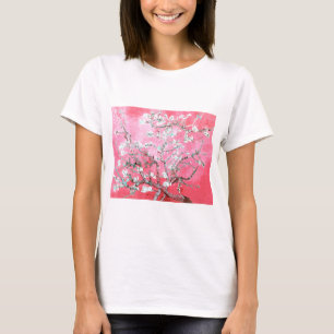 Camiseta Van Gogh Almond Blossomo Azul Rosa
