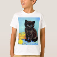 Van Gogh Black Kitten com Yarn