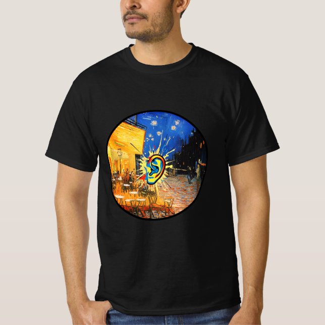 Camiseta Van Gogh Café Terrace Pop Art Ear Surrealism  (Frente)
