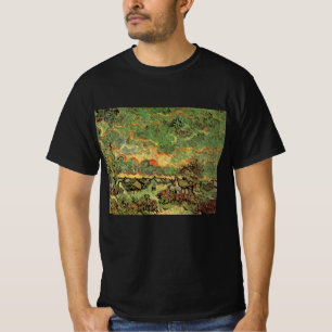 Camiseta Van Gogh Cottages Cypress Reminiscência do Norte