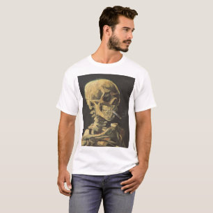 Camiseta VAN GOGH - crânio com cigarro 1885