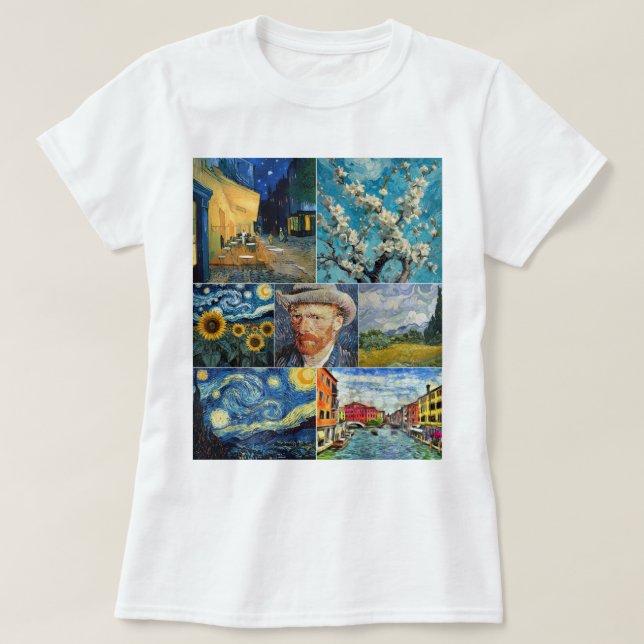 Camiseta Van Gogh Fine Art Collage (Frente do Design)