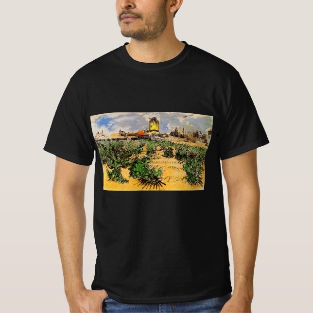 Camiseta Van Gogh Mill de Alphonse Daudet em Fontevielle (Frente)