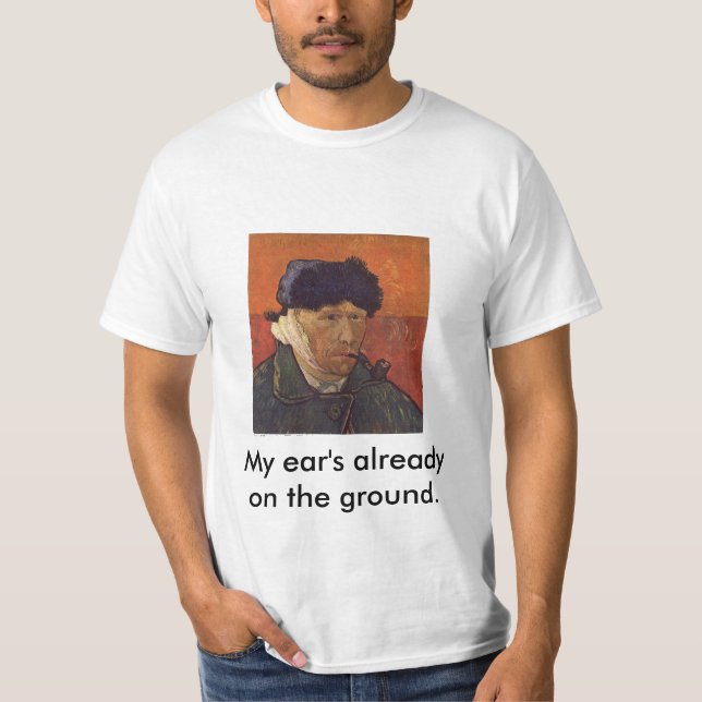 Camiseta Van Gogh, minha orelha já na terra (Frente)