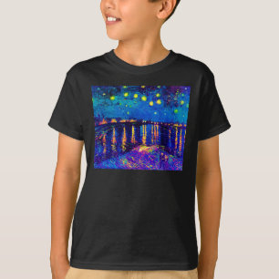 Camiseta Van Gogh - Noite Estrelada Sobre O Rhone Pop Art